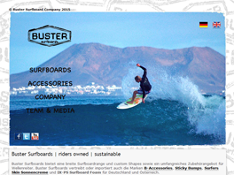 Buster Surfboards - Webseite